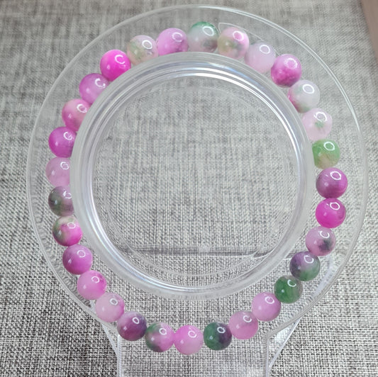 Bracelet jade rose : Douceur et féminité à l'état pur.