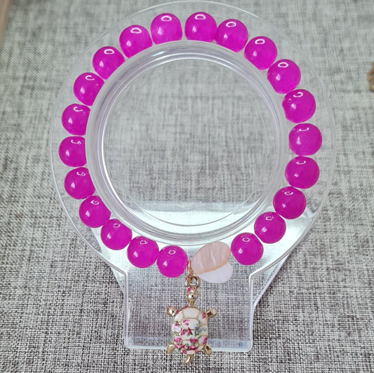 Bracelet rose vifs : protection et amour