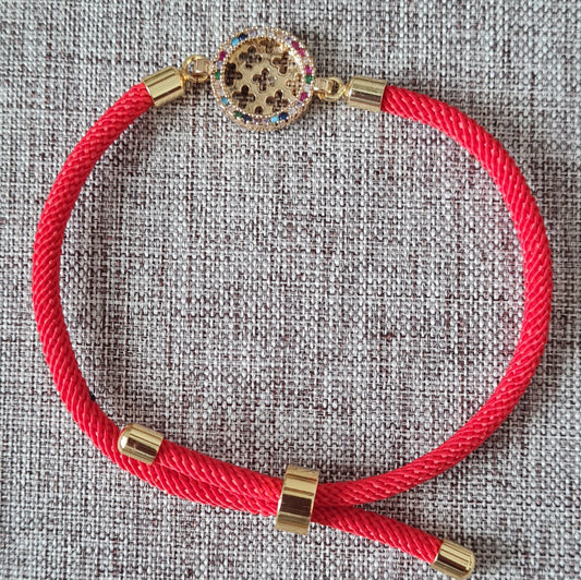 Bracelet réglable rouge