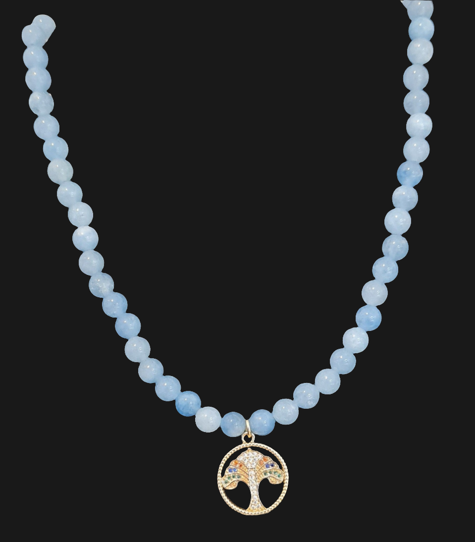 Collier d'aigue marine