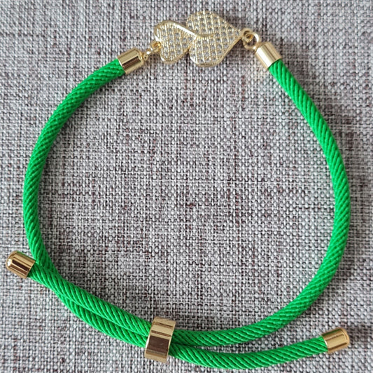 Bracelet vert ajustable